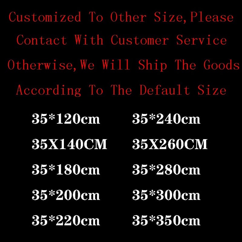 Bluejw ized 35*180cm Muslim Ramadan Print Jacquard Polyester Table Runner with Moon Star Design Eid Mubarak Tassels - Image 1